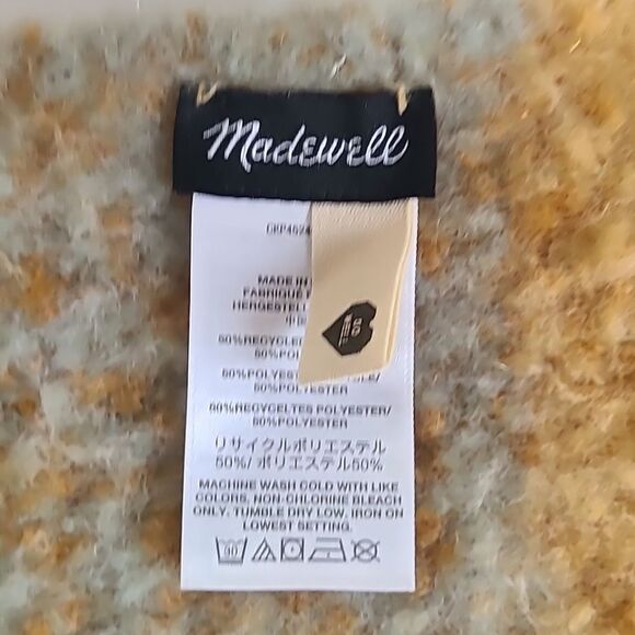 MADEWELL Brushed Blanket Scarf Frosted Sage Multi - Picture 9 of 10